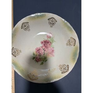 Antique VACO germany Iridescent rose serving bowl